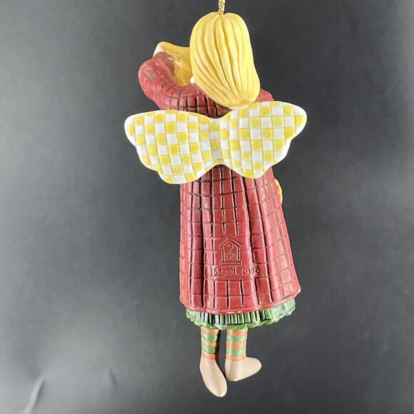 Christmas Angel Bell Ornaments Lang & Wise 1998 Ellen Stouffer Set of 4 First ED - Picture 15 of 16